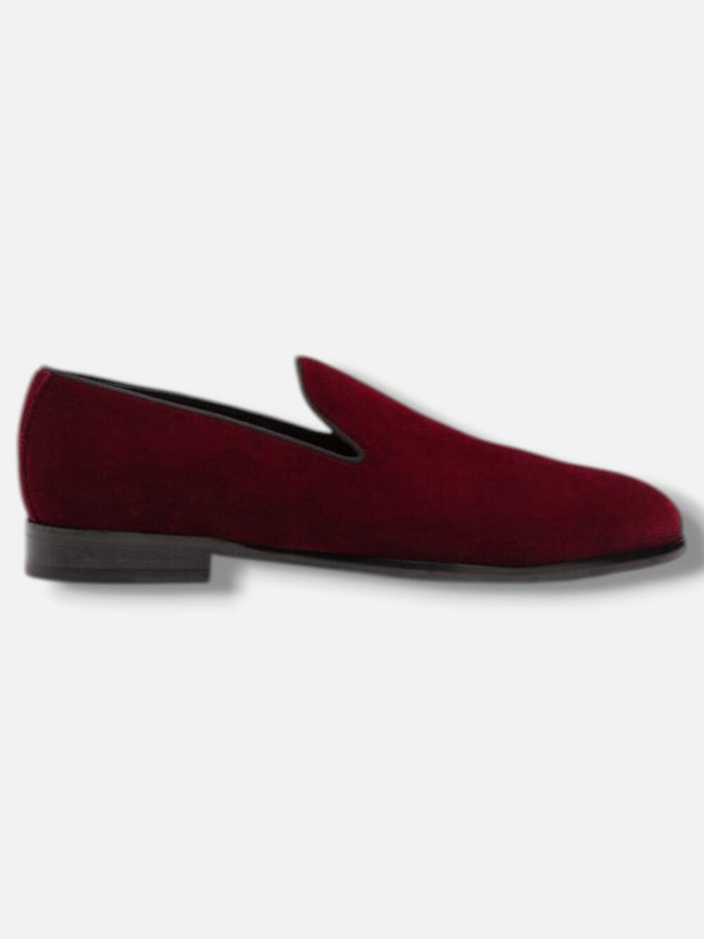 Dolce&Gabbana Men's Red Velvet Slip-On Loafers Shoes Size EU:40 UK:6 US:7